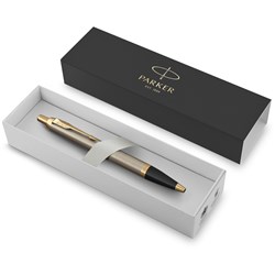 PARKER IM BRUSHED METAL GOLD TRIM BP