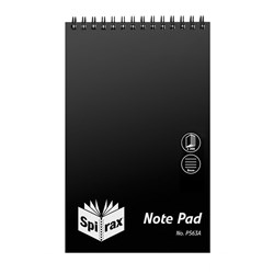 SPIRAX POLYPROPYLENE NOTEBOOK P563A 200X127 200P BLACK