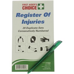 TRAFALGAR REGISTER OF INJURIES FAC Register Of Injuries Book 