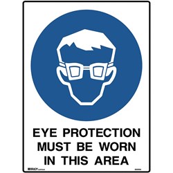 Brady Mandatory Sign Eye Protection 450X600Mm Polypropylene