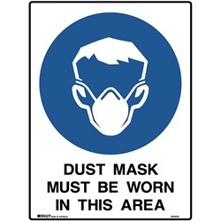 Brady Mandatory Sign Dust Mask 450X600Mm Polypropylene