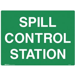 Brady Emergency Sign Spill Control Station Polypropylene