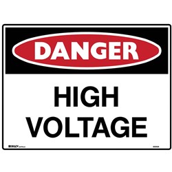 Brady Danger Sign High Voltage Polypropylene