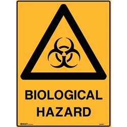 Brady Warning Sign Biological Hazard 600X450Mm Polypropylene