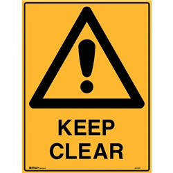 Brady Warning Sign Keep Clear 600X450 Metal
