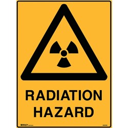 Brady Warning Sign Radiation Hazard 600X450Mm Polypropylene