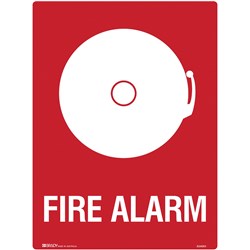 Brady Fire Sign Fire Alarm Polypropylene