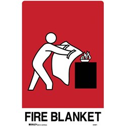 Brady Fire Sign Fire Blanket Polypropylene