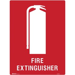 Brady Fire Sign Fire Extinguisher Polypropylene
