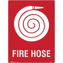 Brady Fire Sign Fire Hose Polypropylene