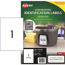 Avery 959246 Ultra Heavy Duty Industrial Labels White L7917