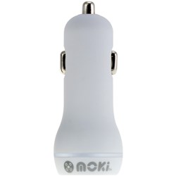 Moki Dual Usb Car Charger White