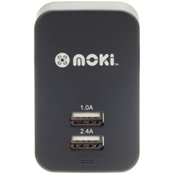 Moki Dual Usb Charger Black