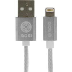 Moki Braided Lightning Cable Silver