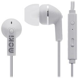 Moki Noise Isolation Earbuds With Microphone & Control White