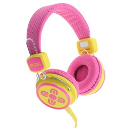 Moki Kid Safe Headphones Pink/Yellow