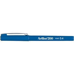 ARTLINE 200 FINELINER PENS 0.4mm Royal Blue Pack of 12