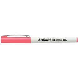 Artline 210 Fineliner Pens 0.6Mm Pink Pack Of 12