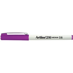 Artline 210 Fineliner Pens 0.6Mm Magenta Pack Of 12