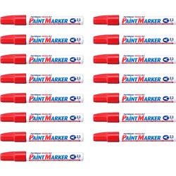 Artline 400 Paint Markers 2.3Mm Bullet Red Pack Of 15