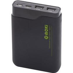 Moki Powerbank + 10000Mah (Type C+Usb) Black