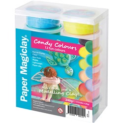 Magiclay Trading Company Modelling Clay Bright Assorted Colours Pack Of 12