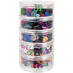 Zart Sequins Bright Assorted Shapes & Colours Pack Of 100G
