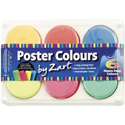 Zart Paint Fluorescent Paint Colours Pack Of 6