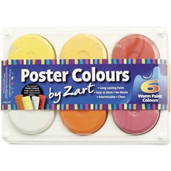 Zart Paint Warm Paint Colours Pack Of 6