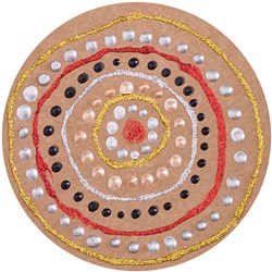 Zart Card Cardboard Circle Base 19Cm Brown Pack Of 50
