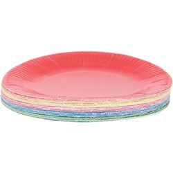Zart Paper Plates Assorted Bright Colours 23Cm Pack Of 50