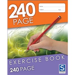 SOVEREIGN EXERCISE BOOK 8MM Ruled 225mm x 175mm 240 Page 