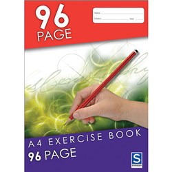 SOVEREIGN A4 EXERCISE BOOK 8MM Ruled 96 Page 