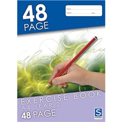 SOVEREIGN A4 EXERCISE BOOK Year 2 Ruled 48 Page 