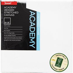 Jasart Canvas Academy 16 X 16 Inch Thin Edge 280Gsm Stretched