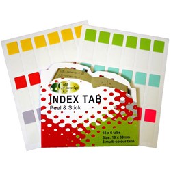 GOLD SOVEREIGN INDEX TABS 10x30mm Multi-Coloured Pack of 108