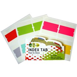 GOLD SOVEREIGN INDEX TABS 44x40mm Multi-Coloured Pack of 24