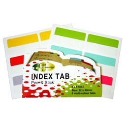 GOLD SOVEREIGN INDEX TABS 22x40mm Multi-Coloured Pack of 36