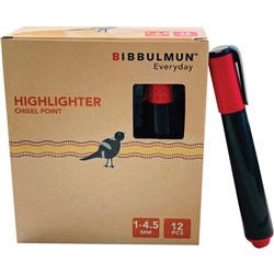 Bibbulmun Eco Highlighter Chisel Red