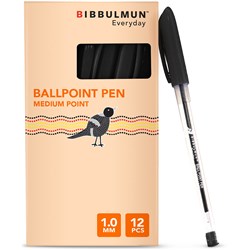 Bibbulmun Ballpoint Pen Medium Black Box Of 12