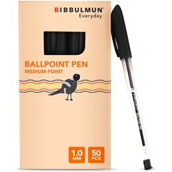 Bibbulmun Ballpoint Medium Black Pk50