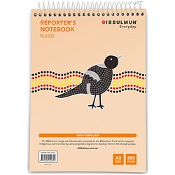 BIBBULMUN SPIRAL NOTEBOOK A5 7MM 300 PAGE TOP BOUND