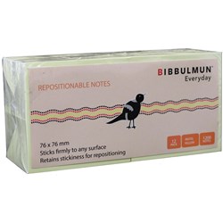 Bibbulmun Post It Notes 76*76Mm Yellow Pk12