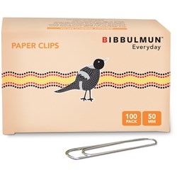 Bibbulmun Paper Clips 50Mm Pk100
