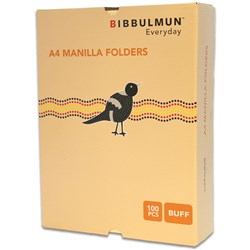 Bibbulmun Manilla Folder A4 Buff Box Of 100