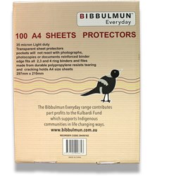 Bibbulmun Sheet Protector A4 Pk100