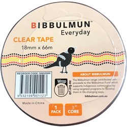 Bibbulmun Vine Office Tape 18*66Mm Clear