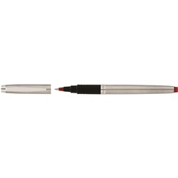 Artline Signature Silver Roller Ball Pen Red