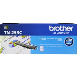 Brother Tn-253C Cyan Toner Cartridge Standard Yield 1,300 Pages