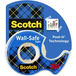 Scotch Tape 183 Wall Safe Dispenser Clear 19Mm X 16.5M